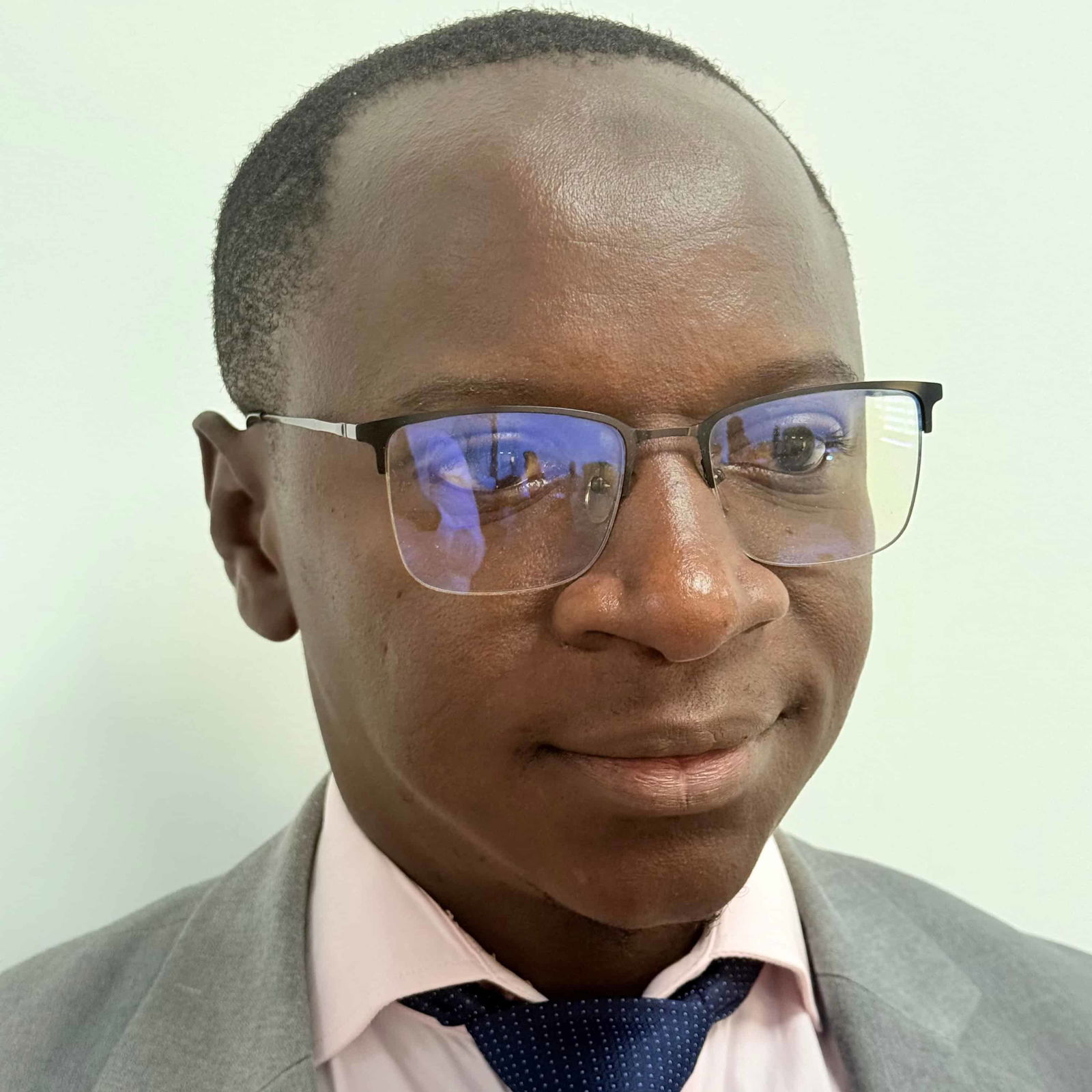 Sainey S.D Fatty A stylized graphic of a green tree with four horizontal layers of leaves and a brown trunk, resembling a palm tree. The trunk is centrally aligned, and there is a green crescent shape at the bottom. A small green crescent sits at the top of the tree.